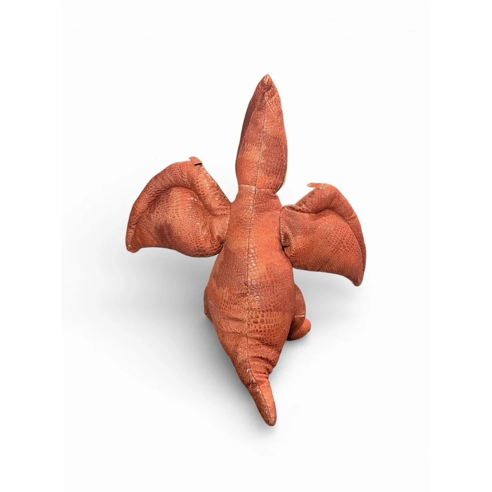 Orange Textured Pterodactyl Dinosaur Plush Stuffed Animal Toy Wings‎ Up